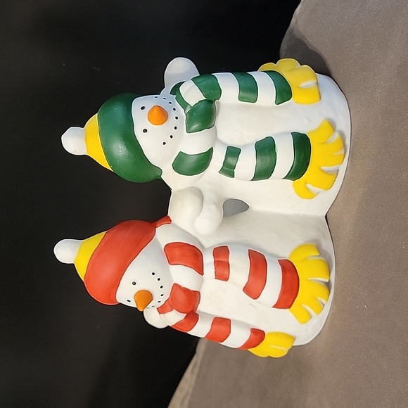 Partylite Snowman Pillar Candle Holder - Picture 1 of 7